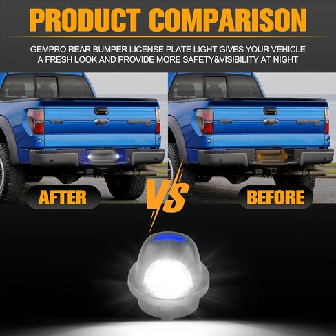 Gempro Led License Plate Lights Compatible with Ford F150 F250 F350 F450 F550 Superduty Bronco Excursion Ranger Expedition Explorer Blue Neon Tube Tag Lamps in Saudi Arabia