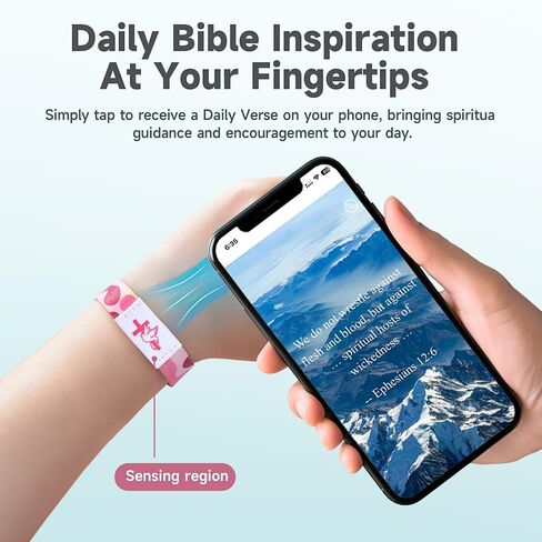 أساور آية الكتاب المقدس مع NFC، سوار آية الكتاب المقدس اليومي القابل للارتداء المسيحي، أساور الكتاب المقدس اليومية، هدايا عيد الهالوين الدينية للرجال والنساء والمراهقين in Saudi Arabia