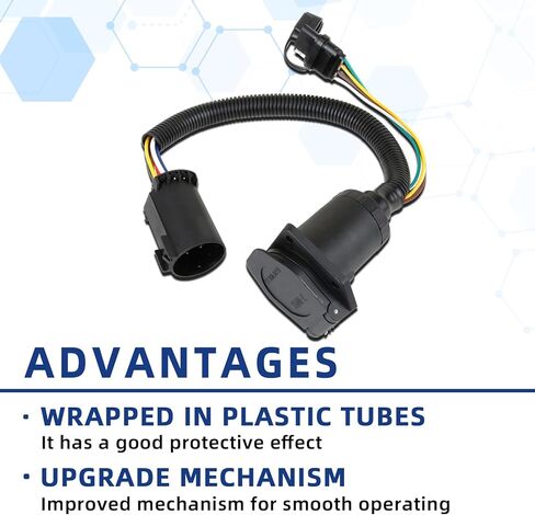 55774 MITZONE Multi-Tow 4-Way Flat و7-Way Blade Trailer Wiring محول موصل الأسلاك تسخير عدة متوافق مع Ford GM Dodge Durango Ram Sierra Grand Cherokee Buick Cadillac شيفروليه هوندا in Kuwait