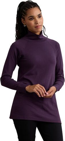 Women's Luxe Organic 100% Cotton Mock Neck Tunic in Saudi Arabia