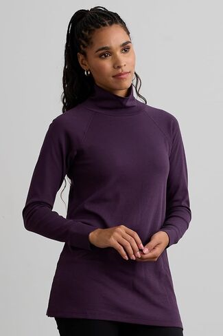 Women's Luxe Organic 100% Cotton Mock Neck Tunic in Saudi Arabia