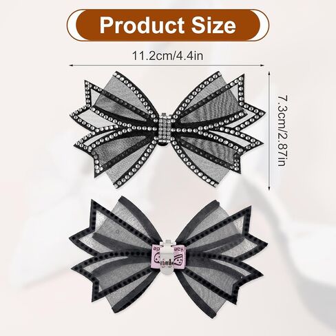 2 Pcs Shoe Clips for Women Dress Shoes, Mesh Bow Rhinestone High Heel Shoe Clips Buckle Detachable Bow Heels Clothing Accessories for Women Girls Bridal Wedding Party Prom Decorations in Kuwait