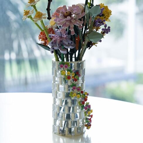 WOWOBONTOY Flower Vase Building Kit, 473PCS Flower Vase Botanical Collection Dried Flower Vase Decor Kit for Flower Bouquet 10280 10313, Mothers Day/Christmas Day Decorations in Kuwait