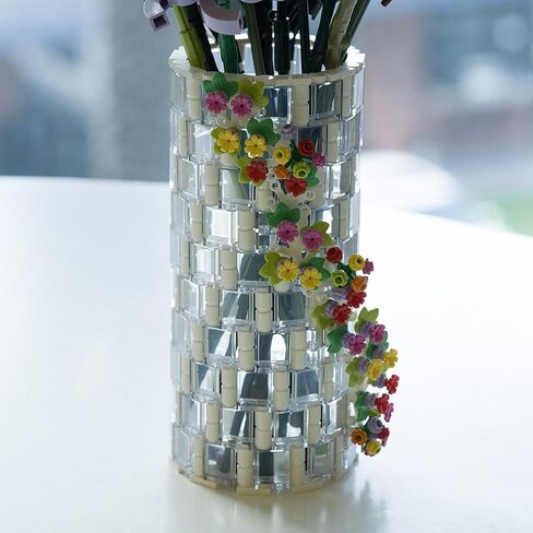 WOWOBONTOY Flower Vase Building Kit, 473PCS Flower Vase Botanical Collection Dried Flower Vase Decor Kit for Flower Bouquet 10280 10313, Mothers Day/Christmas Day Decorations in Kuwait