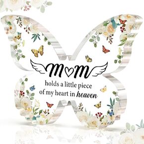 40th Birthday Decorations for Women, 40th Birthday Gifts for Women, 40th Birthday Card for Wife Husband Sister Brother Best friend, Butterfly-shaped Acrylic Decorative Paperweight with Colorful Wings