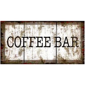 Original Vintage Design, Coffee Tin Metal Wall Art Print Poster, Thick Tinplate Wall Decoration Signs for Coffee Corner/Cafe/Kitchen