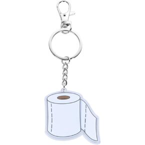 Happyyami Fashion Key Chain Alloy Key Ring Acrylic Keychain Bag Hanging Pendant for Women and Men