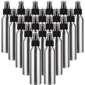 CertBuy 24 PCS Aluminum Fine Mist Spray Bottles 4 Oz Spray Bottles Refillable Pump Vials Atomizer Bottles Containers for Room Travel Cosmetic Perfume Toner Face Spray
