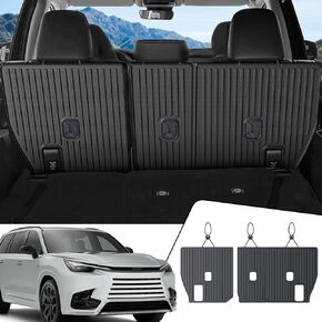 Kick Mats for Lexus TX 2024 2025 Accessories 7 Seats Bench Seat, All-Weather TPE Interior Backrest Mats Seat Back Covers Protector TX 350 (2nd Row Kick Mats)