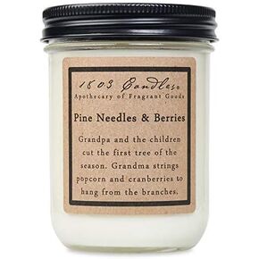 1803 Candles - 14 oz. Jar Soy Candles - (Pine Needles and Berries)