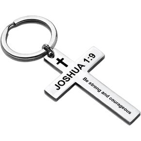 YALLNASL Christian Christmas Birthday Gifts for Daughter Son Inspirational Gifts for Women Men Christian Cross Keychains