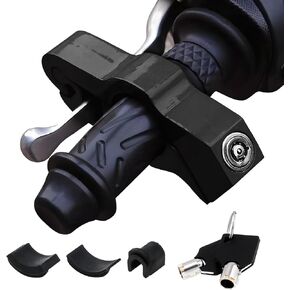 Windance Motorcycle Anti Theft Lock,Heavy Duty Front Brake Lock,Throttle Grip Clutch Brake Lever Handlebar Lock for Protection (Blue, L)
