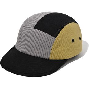 CLAPE Classic 5 Panel Baseball Cap Low Profile Dad Hat Corduroy Cotton Hat Flat Bill Biker Board Cap Camper Hat
