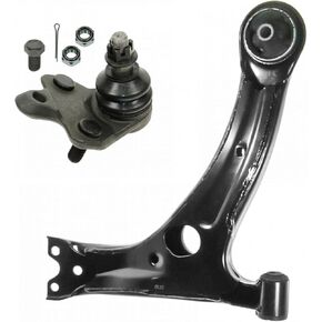 TRQ Front Left Lower Control Arm with Ball Joint Drivers Side Compatible with 2003-2008 Pontiac Vibe 2009-2013 Toyota Corolla 2003-2013 Matrix