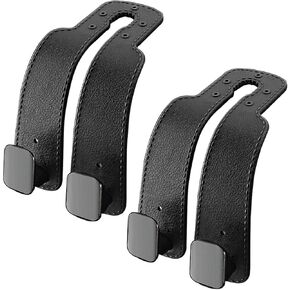 DBlosp Car Headrest Hooks，2 Pack Headrest Hooks Car Purse Hook Headrest, Stylish Car Seat Organizer Hooks for Handbag Coat Umbrellas, Car Inside Accessories(Black)