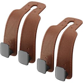 DBlosp Car Headrest Hooks，2 Pack Headrest Hooks Car Purse Hook Headrest, Stylish Car Seat Organizer Hooks for Handbag Coat Umbrellas, Car Inside Accessories(Black)