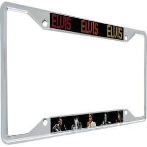 Desert Cactus Elvis Presley License Plate Frame Car Tag Holder for Front or Back of Car Officially Licensed Metal (Style 3)