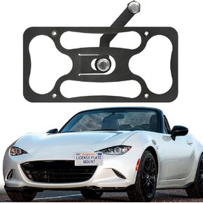 License Plate Holder Front Bumper Mount Bracket Compatible with Mazda MX-5 Miata (ND) 2016-2023 | No Drilling | Installs in Seconds，Front Bumper License Plate Mounting Kit