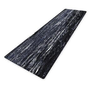 NoTrax 970S0035BL 970-Marble Sof-Tyle Grande 3' x 5' Black Anti-Fatigue Mat with Red Stop