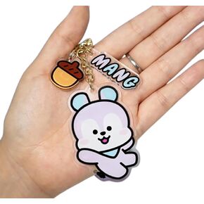 KPOP J-Hope Unmasked Mang Character Keychain Keyring Collection + J-HOPE Photocards Included