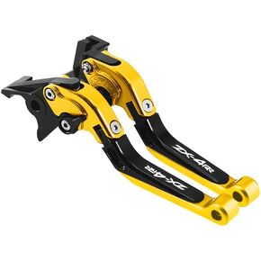 Motorcycle Brake and Clutch Levers Modified Parts Fits for Kawasaki ZX4R ZX4RR ZX 4R 4RR ZX-4R ZX-4RR 2024 2023 Motorbike Adjustable Foldable Extendable Handle Brake Lever (Black)