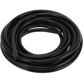 1 Pcs Universal Silicone Vacuum Tubing Hose High Temperature 16.4FT 1/8" 3mm ID 3mm Thickness Automotive Vacuum Line 130PSI Max Pressure Black Silicone
