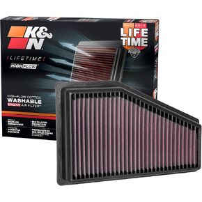 K&N Engine Air Filter: Increase Power & Towing, Washable, Premium, Replacement Air Filter: Compatible with 2019 (Jeep Cherokee, 3.2L V6 and 2.4L L4), 33-5089