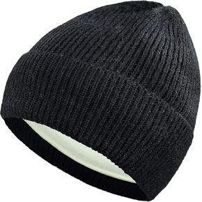 Beanie Hat Warm for Men Women, Unisex Winter Beanies Wool Knit & Fleece Lined for Cold Weather Knitted Skull Cap U-SY-S6M