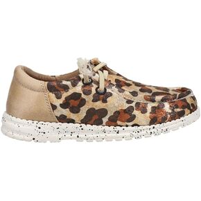 ROPER Kids Girls Hang Loose Leopard Slip On Flats Casual - Brown