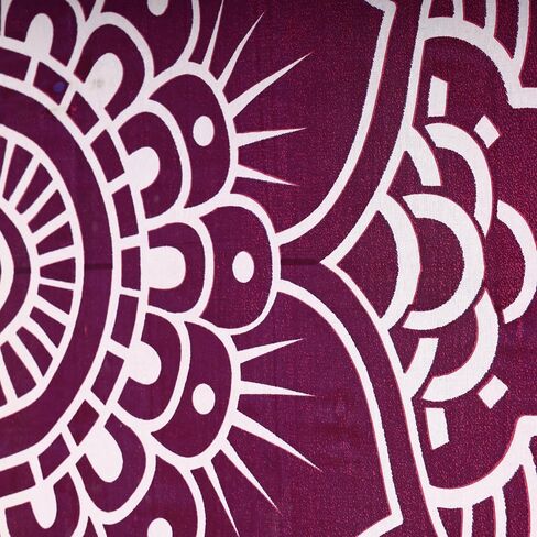 Bless International Beautiful Indian Bohemian Psychedelic Hippie Ombre Window Curtain Panels for Bedroom, Living, Balcony (Golden Passion Flower (38x83 Inches)(96x210 Cms)) in Kuwait