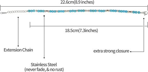 أساور مطرزة من نامي للرجال - أساور من الفولاذ المقاوم للصدأ للرجال - سوار سلسلة فضي قابل للتعديل للرجال (7.5 بوصة + 2 بوصة امتداد سلسلة) in Kuwait