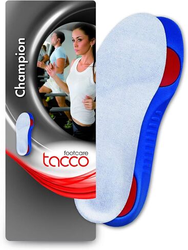 Tacco Champion Sports Insoles, Shoe Inserts Pads for Shock Absorption and Cushioning, Feet and Heels, Relaxation for Muscles, Tendons and Ligaments, (46 EUR/US M13) in Saudi Arabia