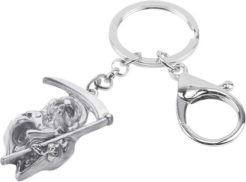 WEVENI Novelty Halloween Grim Reaper Keychain Skull Key Ring Car Bag Wallet Accessories Charms for Women Girls Skull Gifts in Kuwait