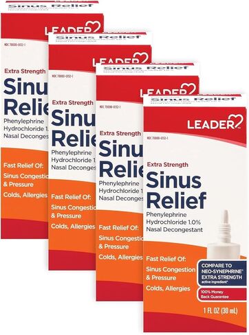 Leader Extra Strength Sinus Relief, 1oz. Per Bottle (Pack of 4) in Saudi Arabia