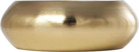 Deco 79 Metal Decorative Candle Jasmine Scented Wide Dome Shaped 60 oz 4 Wick Aromatherapy Candle with White Wax, Wax Aromatherapy Candle 9" x 9" x 3", Gold in Saudi Arabia