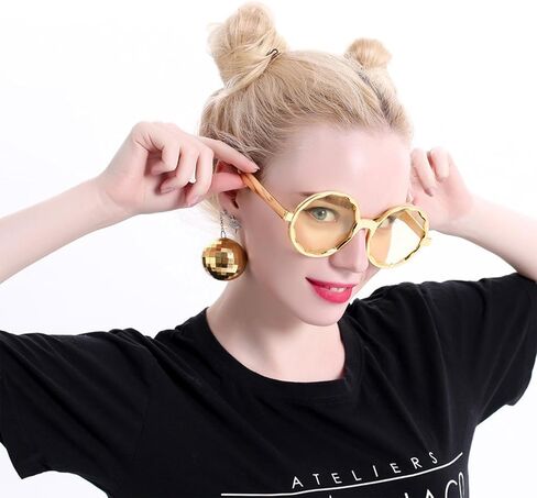 Retro Disco Ball Party Favors Funny Glasses 4 Pack, Disco Sunglasses Accessories for Women and Men in Kuwait