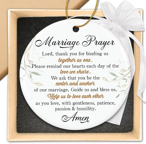 Christian Wedding Gifts for Couples - Marriage Prayer Ornament, Religious Wedding Gifts for Married Couples, Newlyweds - Marriage Gifts for Couples, Christian Bridal Shower Gifts in Saudi Arabia