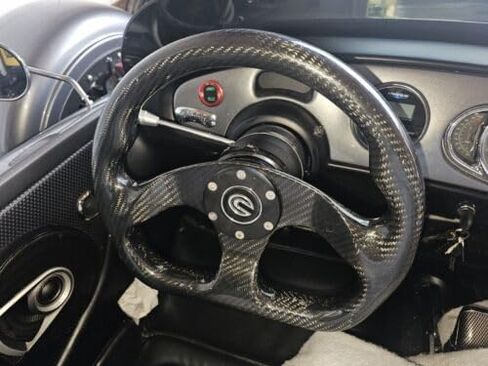 Universal 320mm Full Carbon Fiber Racing Steering Wheel Flat Bottom D shape Steering Wheel 6 Holes Semicircle Jet (02) in Kuwait