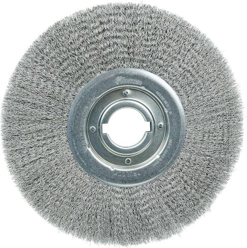Weiler 06200 12" Medium Face Crimped Wire Wheel, .020" Steel Fill, 2" Arbor Hole, Made in The USA in Saudi Arabia