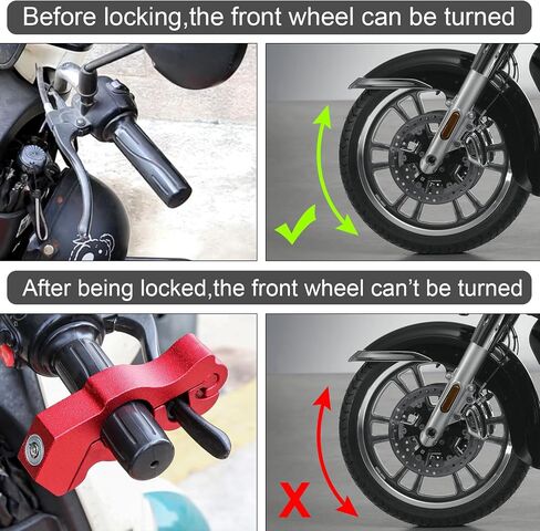 Windance Motorcycle Anti Theft Lock,Heavy Duty Front Brake Lock,Throttle Grip Clutch Brake Lever Handlebar Lock for Protection (Blue, L) in Saudi Arabia
