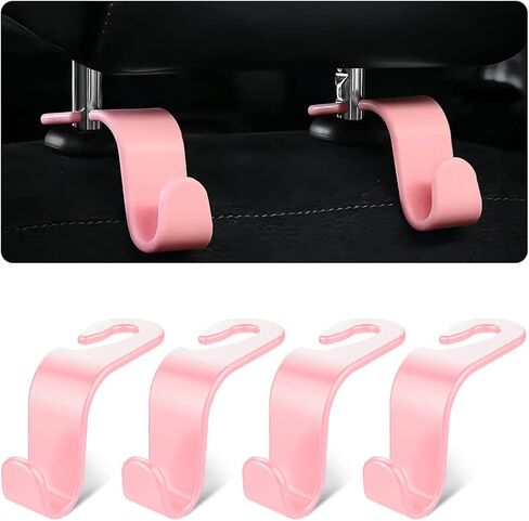 Moly Magnolia Car Seat Headrest Hook, 4PCS Multifunctional Auto Backseat Hangers, Vehicle Storage Organizer for Purse, Coat, Umbrella, Grocery, Bag, Handbag (Blue) in Saudi Arabia
