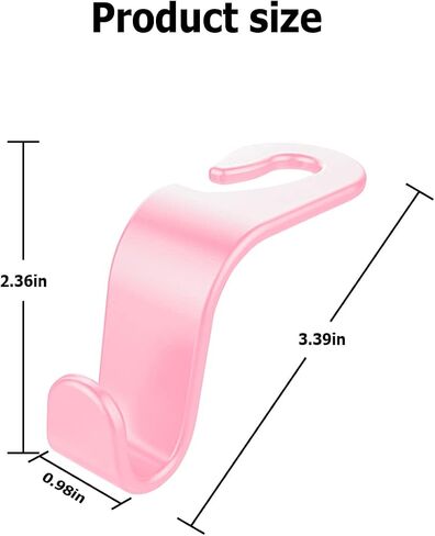 Moly Magnolia Car Seat Headrest Hook, 4PCS Multifunctional Auto Backseat Hangers, Vehicle Storage Organizer for Purse, Coat, Umbrella, Grocery, Bag, Handbag (Blue) in Saudi Arabia