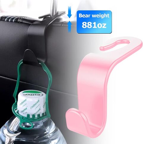Moly Magnolia Car Seat Headrest Hook, 4PCS Multifunctional Auto Backseat Hangers, Vehicle Storage Organizer for Purse, Coat, Umbrella, Grocery, Bag, Handbag (Blue) in Saudi Arabia