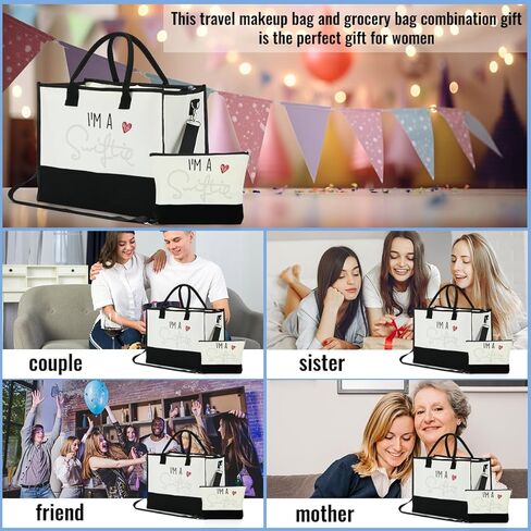 حقيبة مستحضرات التجميل للهدايا الموسيقية، حقيبة مكياج مستوحاة وحقيبة حمل، هدية كلمات الأغاني، أشياء موسيقية ملهمة للنساء والبنات والأصدقاء والأخت الموسيقية والأم وأعياد الميلاد والتخرج والصداقة وعيد الأم حقيبة قماشية in Kuwait