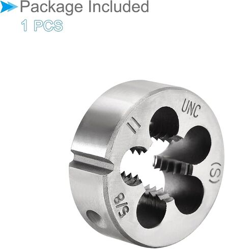 Round Threading Dies, 1/2-13 UNC Thread, 9SiCr Alloy Tool Steel Screw Milling Tools - (Applications: for Machine Thread Repair), 1-Piece in Saudi Arabia