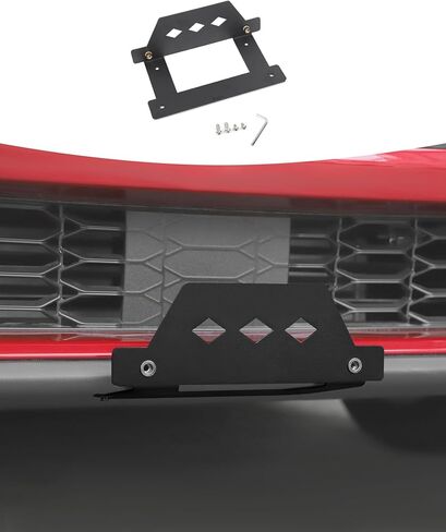 لفورد موستانج 2024+ إطار لوحة الترخيص الأمامية أسود متين حامل لوحة الترخيص إطار لوحة السيارة ملحقات السيارات إطار لوحة الترخيص الأنيق in Kuwait