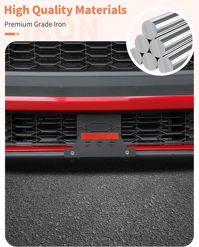 لفورد موستانج 2024+ إطار لوحة الترخيص الأمامية أسود متين حامل لوحة الترخيص إطار لوحة السيارة ملحقات السيارات إطار لوحة الترخيص الأنيق in Kuwait