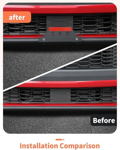 لفورد موستانج 2024+ إطار لوحة الترخيص الأمامية أسود متين حامل لوحة الترخيص إطار لوحة السيارة ملحقات السيارات إطار لوحة الترخيص الأنيق in Kuwait