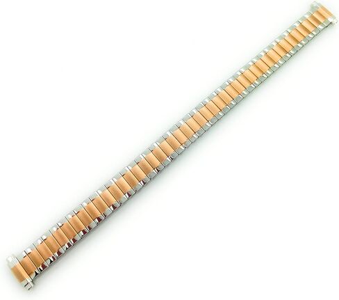 10mm up to 13mm Ladies Silver Rose Gold Tone Stainless Steel Stretch Expansion Watch Band in Saudi Arabia