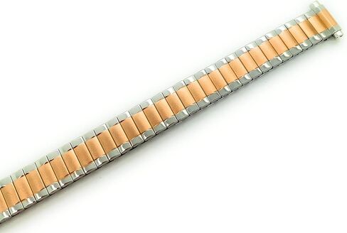 10mm up to 13mm Ladies Silver Rose Gold Tone Stainless Steel Stretch Expansion Watch Band in Saudi Arabia